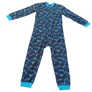 Joe Boxer Christmas Tree Print Pajamas No size tag One Piece Union Suit Sleeper